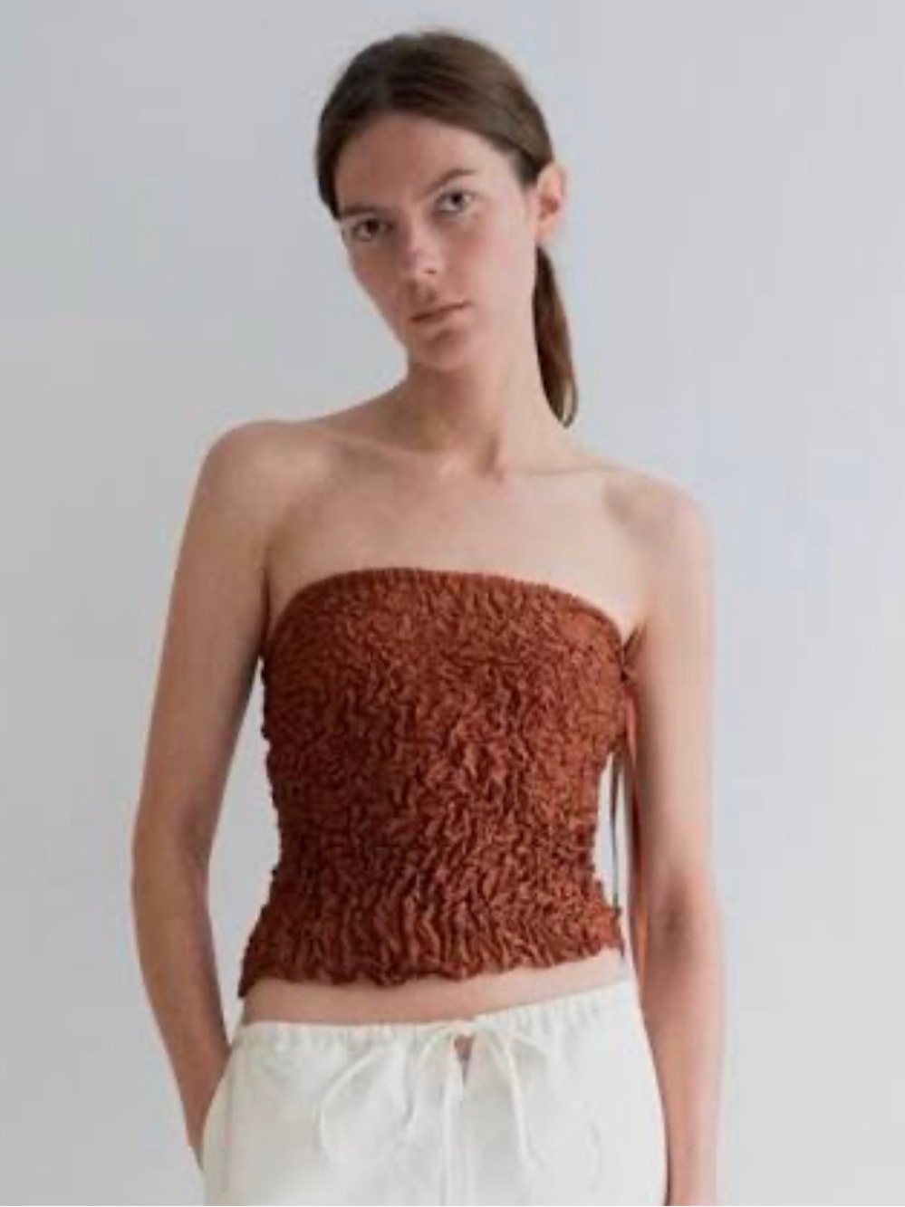Crumpled Silk Bustier